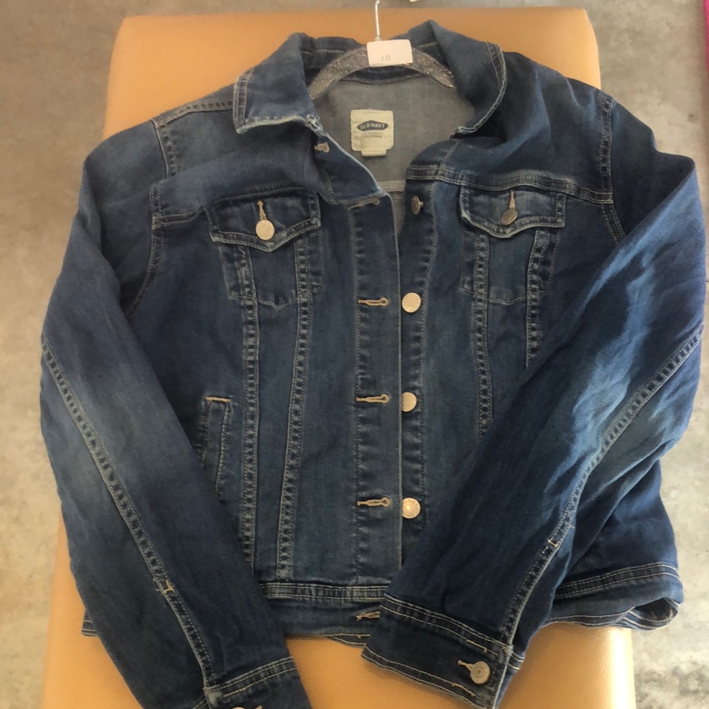 Blue Denim Jacket Old Navy Cropped Jacket size large